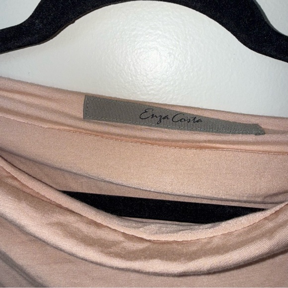 Enzo Costa Exposed Shoulder Maxi Dress In Dark Nude Size Small - Picture 6 of 10